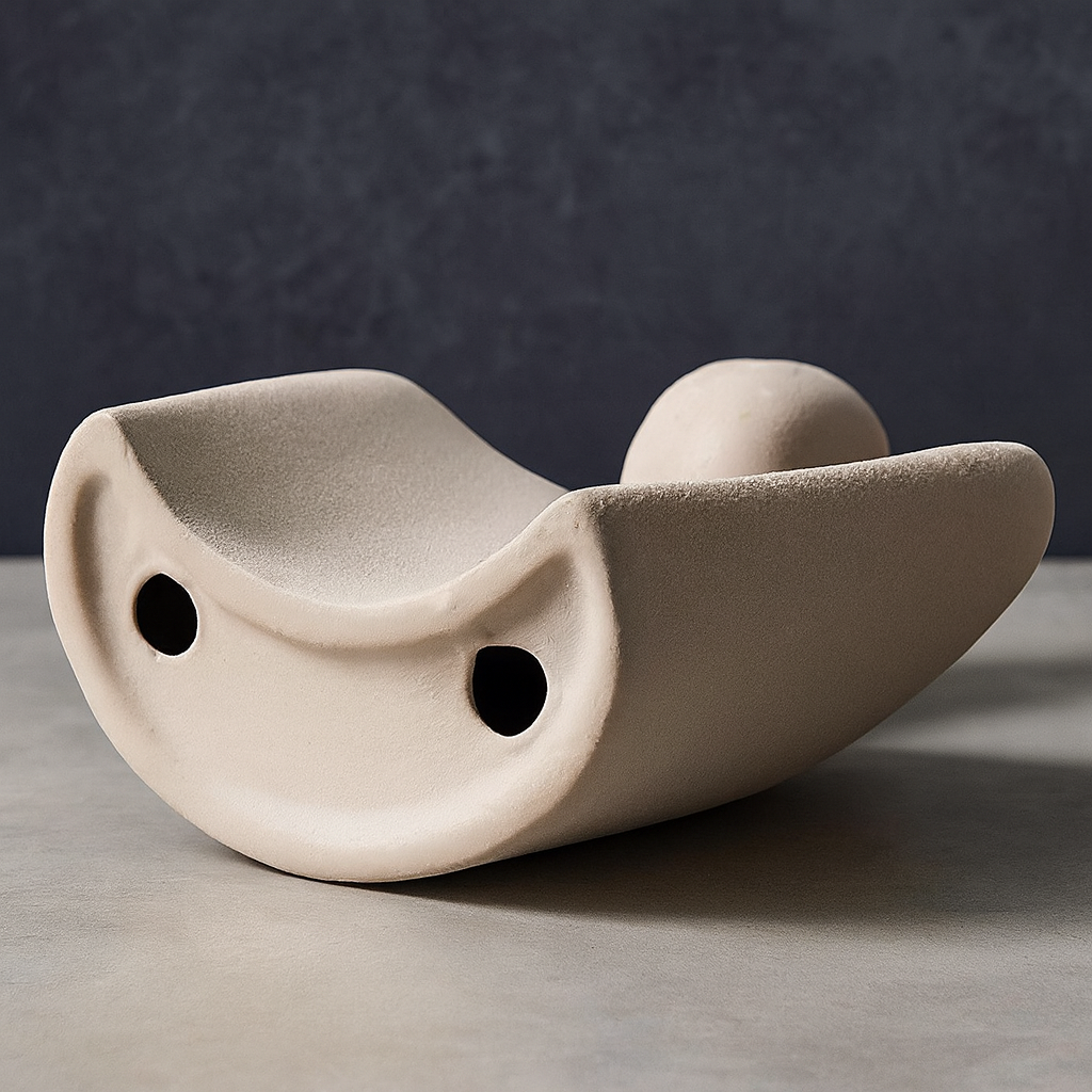 Maison Elvion – Sculpture décorative en céramique – Design abstrait de couple enlacé – Expression artistique de l’union et de la complicité – Élément décoratif pour la maison, le bureau ou idée cadeau