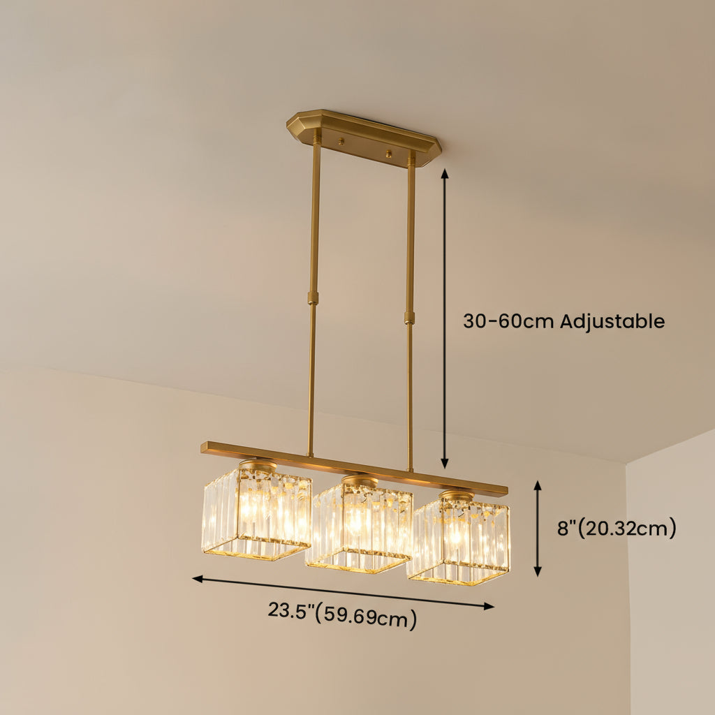 Maison Elvion – Suspension design nordique à plusieurs têtes – Verre et fer – Éclairage moderne pour îlot de cuisine, salle à manger ou salon – 3 ou 4 lampes réglables