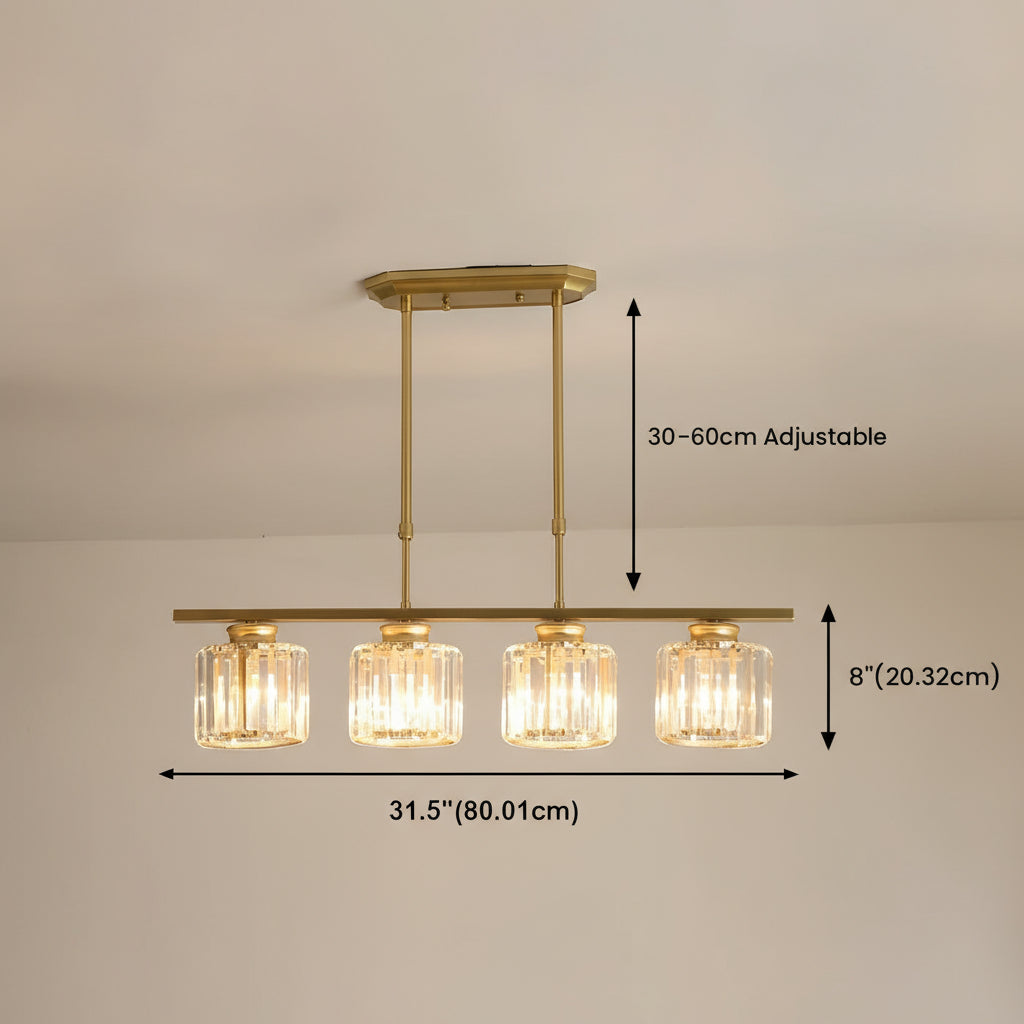 Maison Elvion – Suspension design nordique à plusieurs têtes – Verre et fer – Éclairage moderne pour îlot de cuisine, salle à manger ou salon – 3 ou 4 lampes réglables