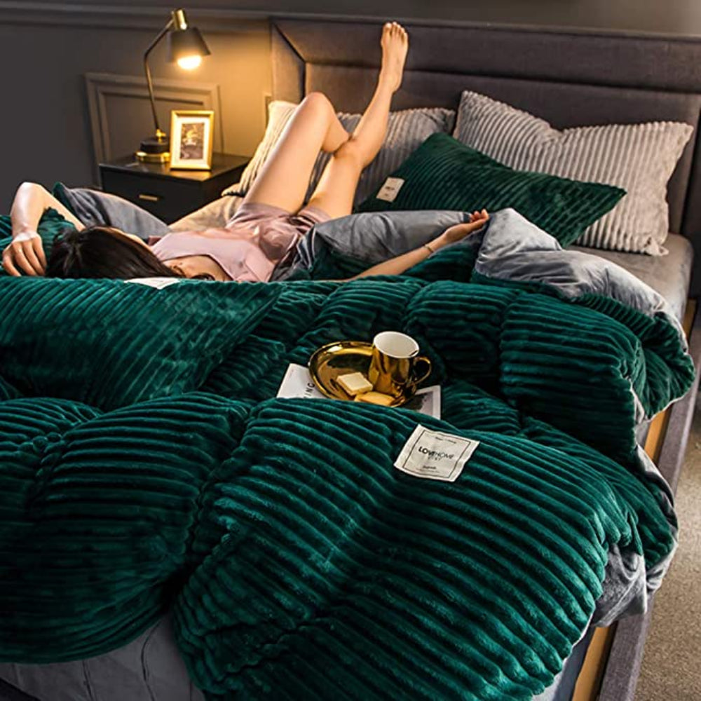 Vera – Duvet d’Hiver Ultra-Doux – Fleece et Microfibre – Chaleur, Confort et Élégance pour la Chambre